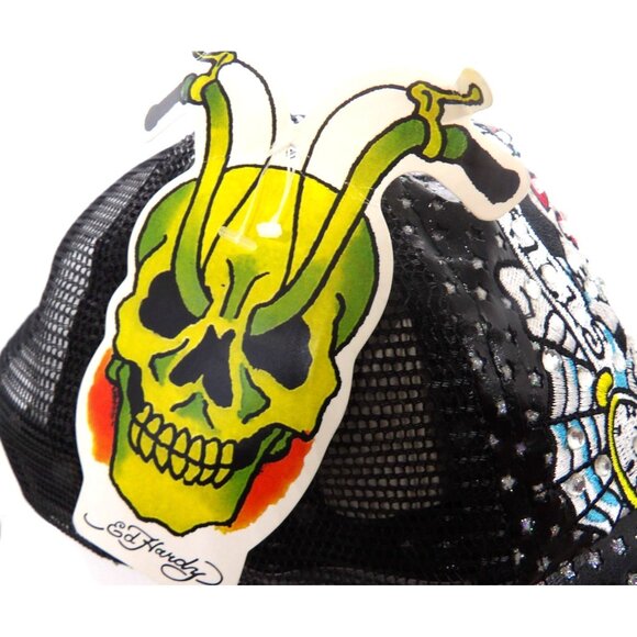 Christian Audigier Ed Handy (Love Kills Slowly) Rhinestone Hat New - Picture 3 of 5